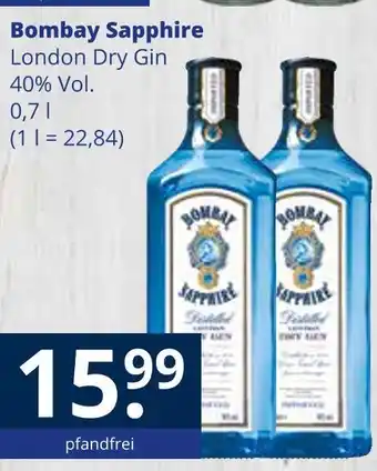 Getränkewelt Bombay sapphire london dry gin Angebot