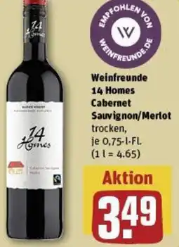 REWE Weinfreunde 14 Homes Cabernet Sauvignon/Merlot Angebot