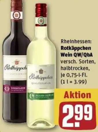 REWE Rotkäppchen Wein QW/QbA Angebot