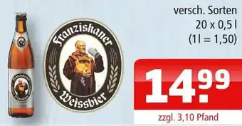 Getränke Oase Franziskaner weissbier Angebot