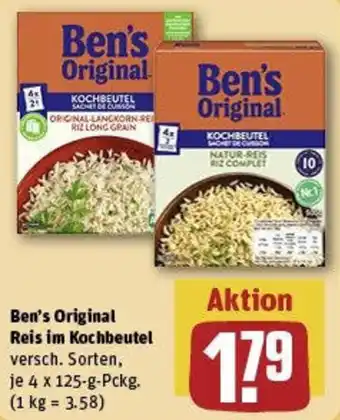 REWE Ben's Original Reis im Kochbeutel Angebot