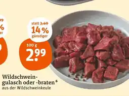 tegut Wildschweingulasch oder -braten Angebot