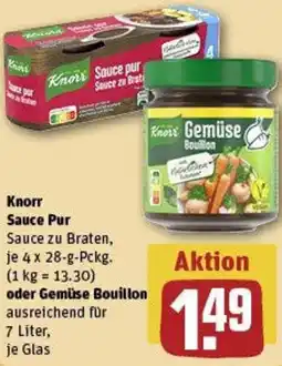 REWE Knorr Sauce Pur oder Gemüse Bouillon Angebot