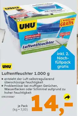 Globus Baumarkt UHU Luftentfeuchter 1.000 g Angebot