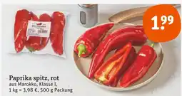 tegut Paprika spitz, rot Angebot