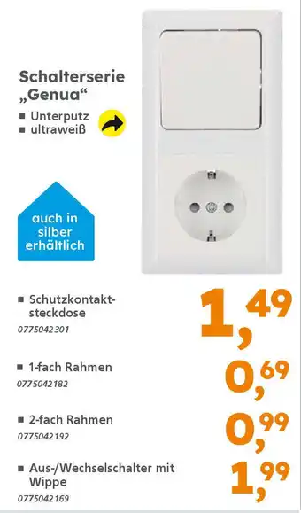 Globus Baumarkt Schalterserie ,,Genua“ Angebot