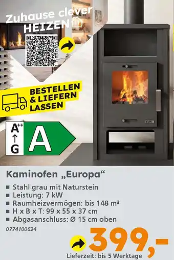 Globus Baumarkt Kaminofen „Europa" Angebot