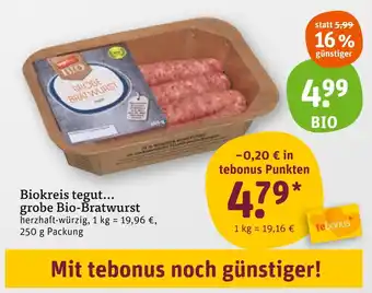 tegut Tegut... grobe bio-bratwurst Angebot