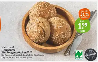 tegut Naturland herzberger bio-roggenbrötchen Angebot