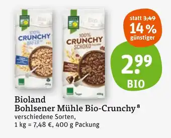 tegut Bioland bohlsener mühle bio-crunchy Angebot