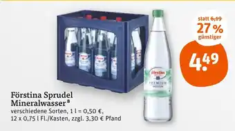 tegut Förstina sprudel mineralwasser Angebot