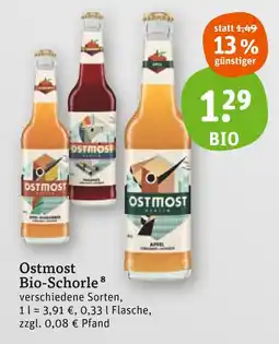 tegut Ostmost bio-schorle Angebot