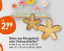 tegut Blüte aus mangoholz oder dekoaufsteller Angebot