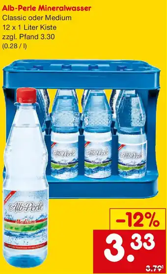 Netto Getränke Discount Alb-Perle Mineralwasser Angebot