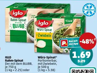 PENNY Iglo rahm-spinat oder würz-spinat Angebot