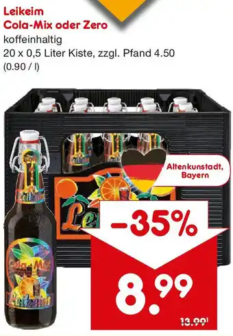 Netto Getränke Discount Leikeim Cola-Mix oder Zero Angebot