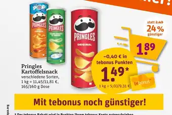 tegut Pringles kartoffelsnack Angebot