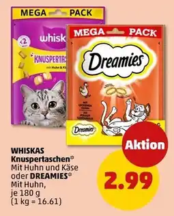 PENNY Whiskas oder dreamies knuspertaschen Angebot