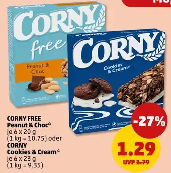 PENNY Corny peanut & choc, cookies & cream Angebot