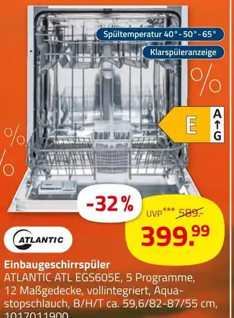 ROLLER Atlantic einbaugeschirrspüler atl egs605e Angebot