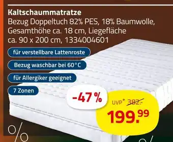 ROLLER Kaltschaummatratze Angebot