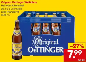 Netto Getränke Discount Original Oettinger Weißbiere Angebot