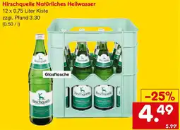 Netto Getränke Discount Hirschquelle Natürliches Heilwasser Angebot