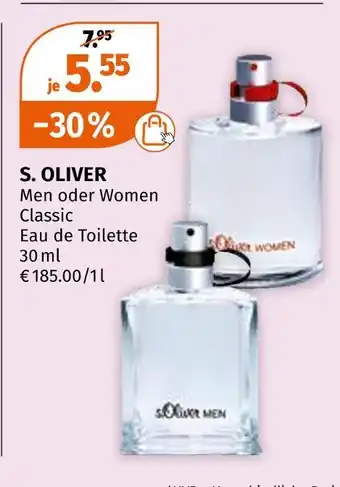 Müller S. oliver men oder women classic eau de toilette Angebot