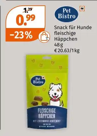 Müller Pet bistro snack für hunde Angebot