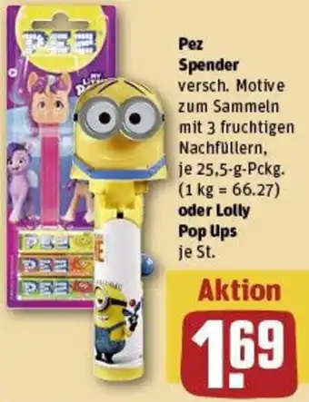 REWE Pez Spender oder Lolly Pop Ups Angebot