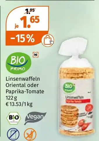 Müller Bio primo linsenwaffeln Angebot