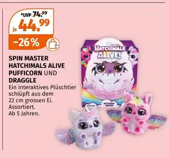 Müller Spin master hatchimals alive pufficorn und draggle Angebot