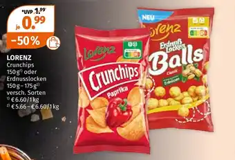 Müller Lorenz crunchips oder erdnusslocken Angebot