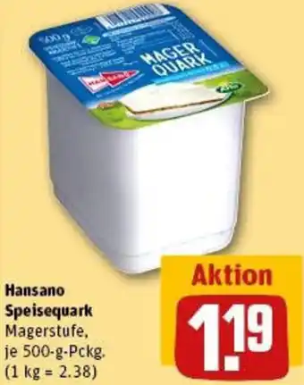 REWE Hansano Speisequark Angebot