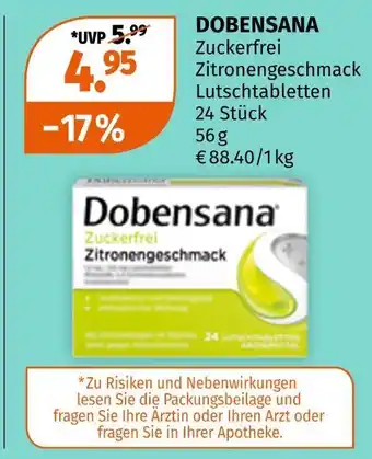 Müller Dobensana zuckerfrei zitronengeschmack lutschtabletten Angebot