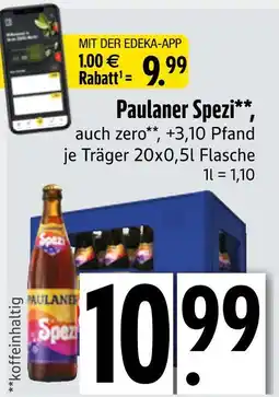 Edeka Paulaner paulaner spezi Angebot