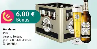 boni Center Warsteiner 6,00 € bonus Angebot