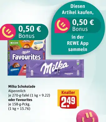 akzenta Milka schokolade alpenmilch oder favourites Angebot