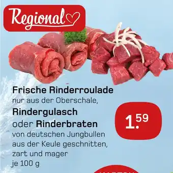 akzenta Frische rinderroulade, rindergulasch oder rinderbraten Angebot