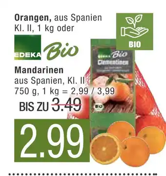 Marktkauf Edeka bio orangen, mandarinen Angebot