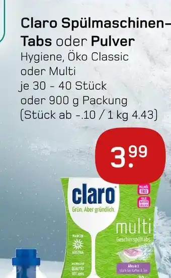 akzenta Claro spülmaschinen-tabs oder pulver Angebot