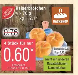 Marktkauf Backshop kaiserbrötchen Angebot