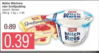 Marktkauf Müller milchreis oder grießpudding Angebot