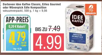 Marktkauf Darboven idee kaffee classic, eilles gourmet oder mövenpick edle komposition Angebot