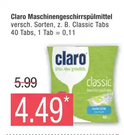 Marktkauf Claro maschinengeschirrspülmittel Angebot