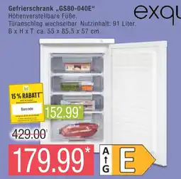 Marktkauf Exqu gefrierschrank gs80-040e Angebot