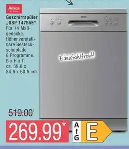 Marktkauf Amica geschirrspüler Angebot