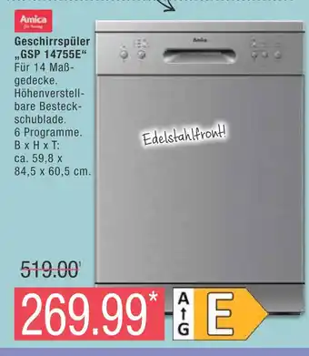 Marktkauf Amica geschirrspüler Angebot