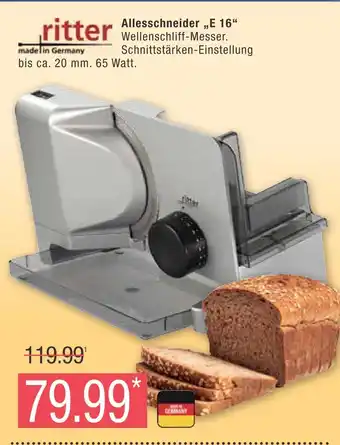 Marktkauf Ritter allesschneider e 16 Angebot