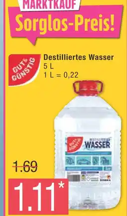 Marktkauf Gut & günstig destilliertes wasser Angebot